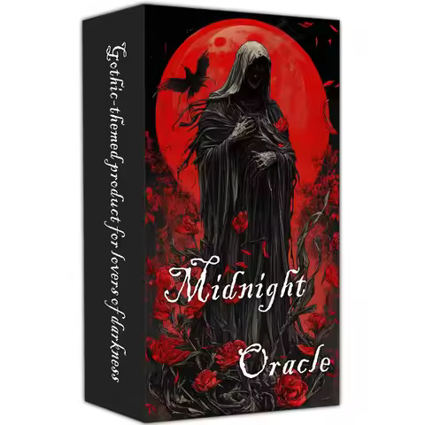 Midnight Oracle Card Deck, Gothic Dark Fantasy Themed Cards, Includes Paper Instructions, Perfect fo