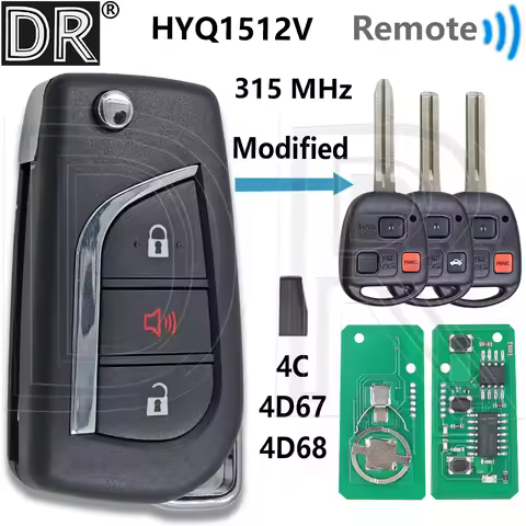 Great HYQ1512V 315MHz 4C/4D67/4D68 Chip Car Remote Key For Lexus IS300 GX470 LX470 ES300 SC300 SC400