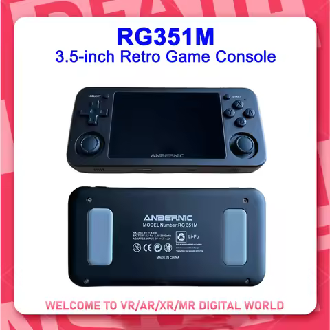 Original RG351M Game Console 3.5-inch IPS Screen 1GB+64GB Retro Handheld DS GB GBA GBC WSX MSX N64 S