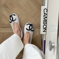 【今年斷碼爆款💥比代購更便宜】全新 Chanel Coco Beach中古康鵬鞋大CC logo芭蕾舞鞋平底單鞋 36/37.5/38/38.5/39.5