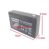 Lead acid battery 6V 7AH 6V 7.2AH AJ power dry battery 6V 7.2AH car battery child motorbike UPS batt