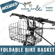 FOLDABLE / COLLAPSIBLE WIRED BIKE BASKET / Portable Durable metal steel Mesh Bike Bicycle basket