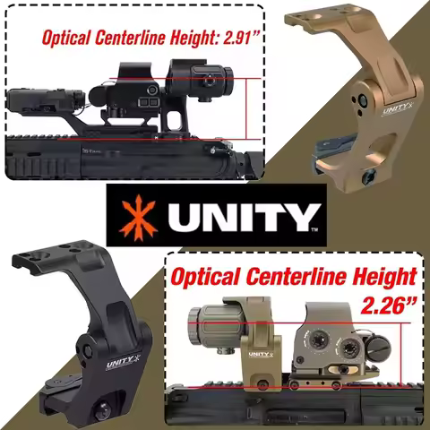 Unity 2.26"2.91" Scope Riser Mount FTC Magnifier Scope Mount Unity Fast FTC Folding Mount For Eotech