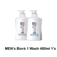 MEN'S BIORE Fresh Fruity Savon Refresh Herbal Hair Scalp Face Body Wash 480ml Hair/ Scalp/ Face/ Bod