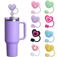 Heart Pattern Straw Cover For 30oz/40 Tumbler7.5cm  Protection Silicone Boot Reusable Silicone Straw