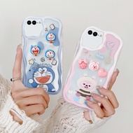 Casing iPhone 7 Plus Casing iPhone 8 Plus 3D Doll Doraemon Cartoon Transparent Soft Case for iPhone Case XXNY