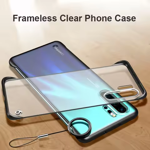 Ultra Thin Clear Frameless Phone Case For Huawei P40 P30 P20 Mate 40 30 20 Pro Cover For Honor 20 Pr