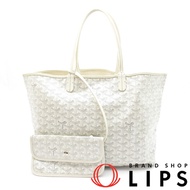 กระเป๋าโท้ทผู้หญิง GOYARD Saint Louis PM PVC/หนัง
 สีขาว【สินค้ามือสอง】