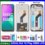 Original Lcd For Infinix Hot 10 Play X688C X688B LCD Display Touch Screen Digitizer Assembly With Fr