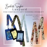Lanyard Songket Dan Batik Washable Exclusive For Corporate Gift Wedding Door Gift Collection Office 