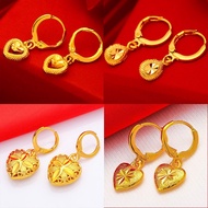Subang Telinga Emas Korea Subang Wanita Emas Celup Gold Plated Women Love Heart Earring