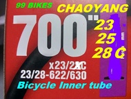 ยางใน700c 23/25/28c ยางในจักรยานเสือหมอบ จักรยานไฮบริจ ทัวริ่ง 700x23-25-28C FV48-60-80 ยางในจักรยาน ยางใน CHAOYANG คุณภาพดี ส่งไวส่งเร็ว ได้ของชัวร์ 99