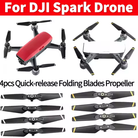 4pcs Quick Release Folding Blades Propeller for DJI Spark Drone Fast Release Propeller for DJI Spark