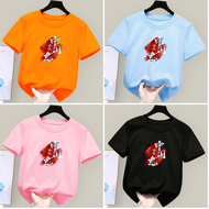 Tshirt Kids Cool Short Sleeve Shirt Unisex Kids Tshirts Tshirt Kolar Budak Lelaki Anime