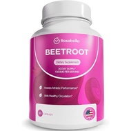 Rosabella Organic Beet Root Capsules - 1300mg Beet Root Powder Aids Healthy Circulation & Vitality,,