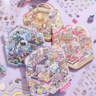 Xinmo Landscape Miniature Stickers 7.0 Factory Assembly Line Scene DIY Cute Decompression Stacking S