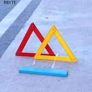 RBYTE Emergency Warning Triangle, Metal Bracket Reflective Reflective Triangle, Hazard Tool 2Pcs Set