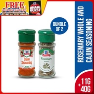 McCormick Rosemary Leaves Whole 11g + McCormick Cajun Seasoning 40g | Bundle of 2