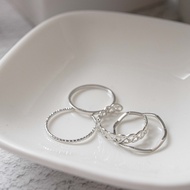  Moon _ Two-Color Small Ring Four-Piece Set 60312