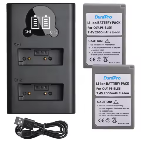2000mAh PS-BLS5 BLS-5 BLS5 BLS-50 BLS50 Battery for Olympus PEN E-PL2,E-PL5,E-PL6,E-PL7,E-PM2, OM-D 