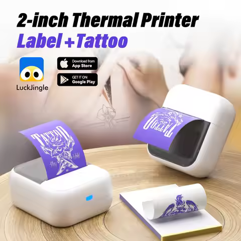 Portable Mini Thermal Label Printer Mini Tattoo Printer Inkless Self-adhesive Sticker Tattoo Transfe