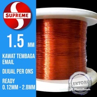 Kawat Tembaga Email 1.5mm SUPREME Per ONS 1.5 mm 1.50mm 1.50 mm