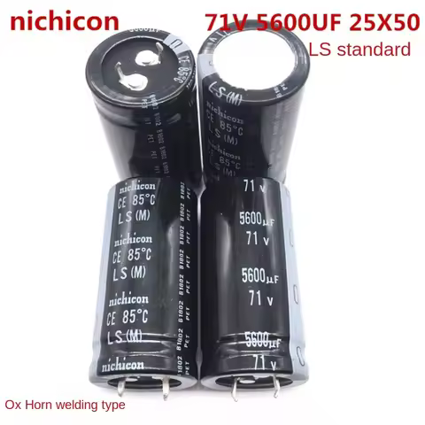 （1pcs）71V5600UF 25X50 Japan Nikkei electrolytic capacitor 5600UF 71V 25 * 50 replaces 63V