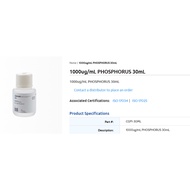 CGP1-30ML: 1,000ug/mL (1,000PPM) PHOSPHORUS (P) ELEMENT CALIBRATION STANDARD.