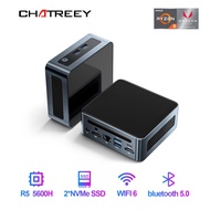 Chatreey AN2P AN1P คอมพิวเตอร์ขนาดเล็ก Ryzen 5 5600H R7 5800U คอมพิวเตอร์เดสก์ท็อปสำหรับเล่นเกม NVME WIFI6 SSD HDMI DP Windows 11 Pro