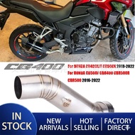Factory Direct Sales Motorcycle Exhaust Pipe Suitable for CB400F CBR500 Modified CB400X Middle Exhau