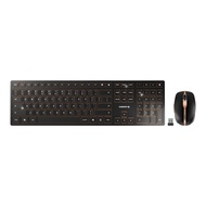 CHERRY DW 9100 Slim Wireless Keyboard and Mouse Set Combo Rechargeable with SX Scissor Mechanism, Si