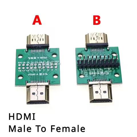 1pcs HDMI Male and Female Test Board MINI Connector with Board PCB 2.54mm pitch 19/20pin DP HD A Fem