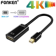 Fonken Mini Displayport To HDMI Cable 4K Mini DP to HDMI Adapter 1080P Mini DP to HDMI-compatible