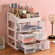 Kệ đựng mỹ phẩm 4 tầng 3 ngăn kéo trong suốt nhựa cao cấp Kệ để mỹ phẩm đa năng 4 tầ