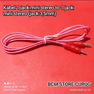 1 jack mini stereo cable to 1 jack mini stereo (jack 3.5mm) 1.5mtr
