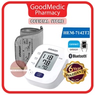3+3 Yrs Warranty OMRON HEM-7142T2 BLOOD PRESSURE MONITOR  + Bluetooth Connectivity  Genuine BP Set