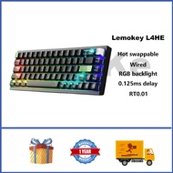 Lemokey L4HE Aluminum Magnetic Wired Keyboard 65% Hot Swappable RGB Custom Dynamic Key RT0.01 Custom