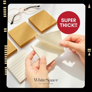 WHITESPACE Kraft Paper Memo Pad | Paper Memo Pad | Minimalist Sticky Notes | Simple Memo Pad