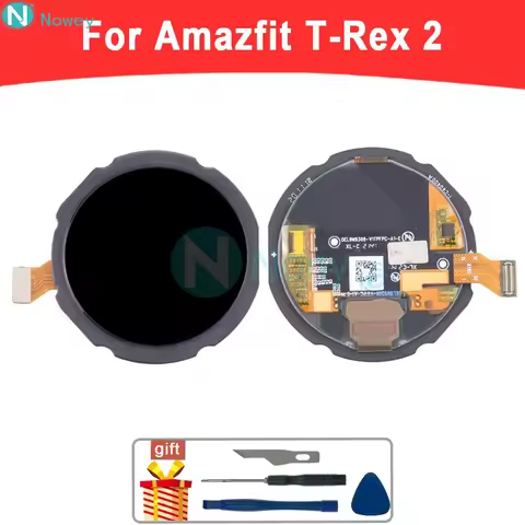 Nowey T-Rex2 LCD Screen For Amazfit T-Rex 2 LCD Display Digitizer Full Assembly Repair Part