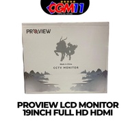 PROVIEW LCD Monitor 19 Inch (19a-2k) Full HD HDMI Support 24 Hours View for CCTV