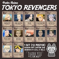 Poster Anime Hiasan Dingding Tokyo Revengers Tokyo Manji Gang Mikey