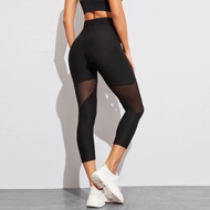 Women's Mesh Stitching Sports Tights High Waist Pants [JD]
