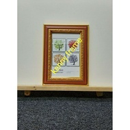 4R,5R,6R,8R,8x12,A4,10x12,11x14,12x16 Photo Frame Elegant Gold w. light brown Frame
