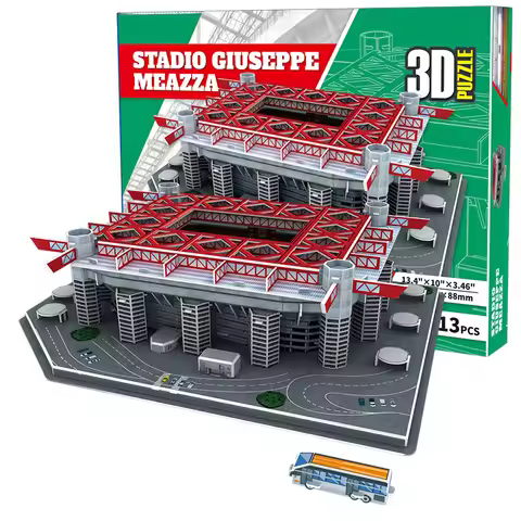 Big Size 30X23X4 AC Inter Milan Meazza San Siro Football Stadium 3D Jigsaw Model Toys Paper Puzzle S