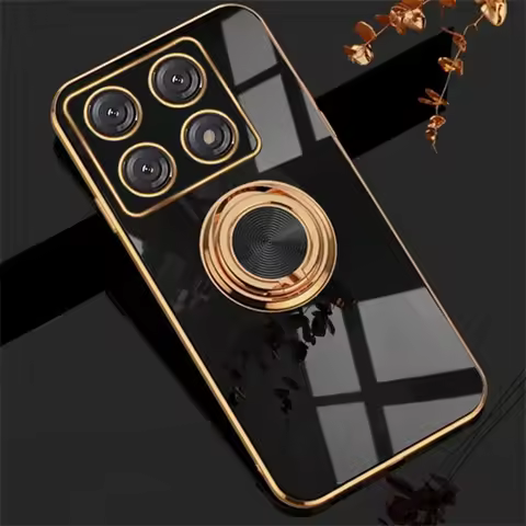 Plating Magnetic Ring Phone Case For Xiaomi mi 15T 14T 13T 12T 11T Pro Cases For Xaiomi 14 13 11 Pro