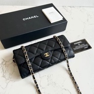 絕版古董包 Chanel黑色WOC皮革包 側背包 斜背包 中古二手包 長夾