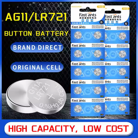 LR721 LR58 AG11 162 362A SR721SW 1.5V Coin Cell Watch Lithium Battery High Capacity Leakproof for El