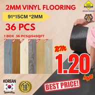 [KEPING] DIY TIGER 2MM VINYL FLOORING SELF ADHESIVE (WITH GLU) /WOODEN/DIY VINYL/WARERPROOF/MURAH
