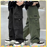 Cargo Jogger Pants for Kids Boy 321 in Green B02 4T-2