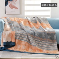 Multicolor Blankets Summer Pure Cotton Gauze Plaid Floral Leaves Throw Blanket Double Bed Quilts Bed